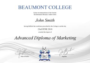 Adv Diploma Sample